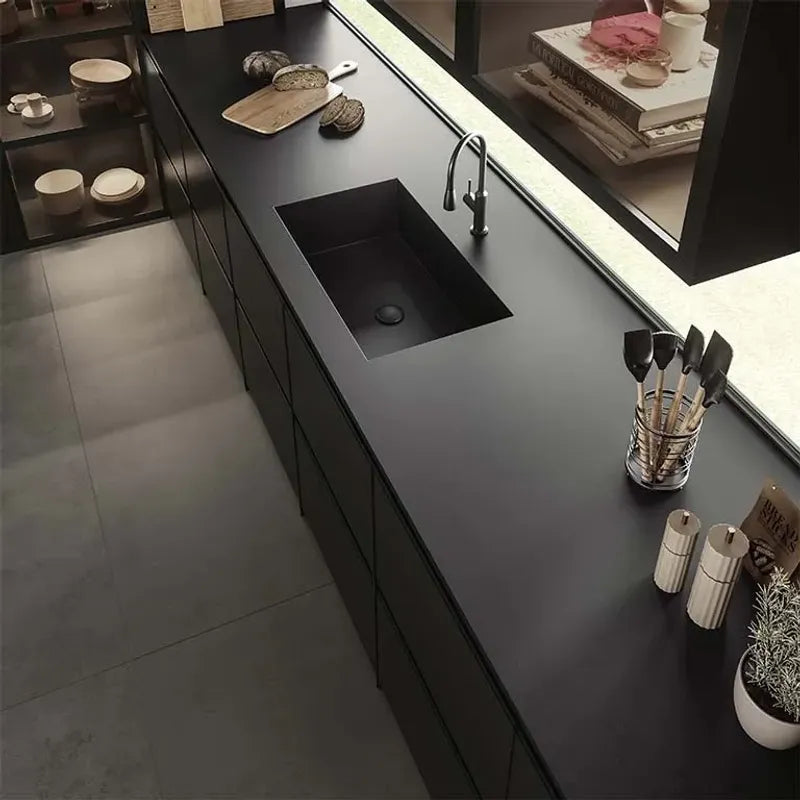 Black Natural 160x260 Porcelain Worktop